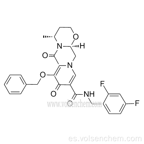 Nº CAS 1206102-11-5 / Dolutegravir Intermediarios: (4R, 12aS) - 7- (benciloxi) - N- (2,4 - difluorobencil) - 4 - metil - 6,8 - dioxo - 3,4,6, 8,12,12a-